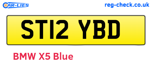 ST12YBD are the vehicle registration plates.