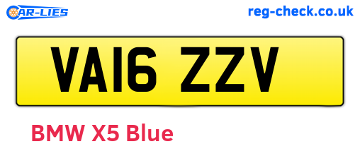 VA16ZZV are the vehicle registration plates.