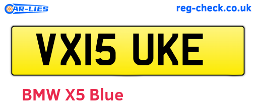 VX15UKE are the vehicle registration plates.