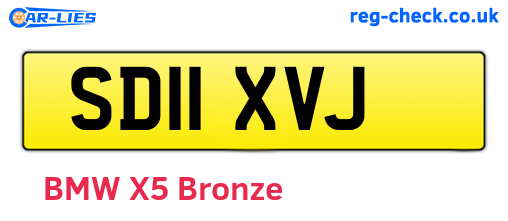 SD11XVJ are the vehicle registration plates.