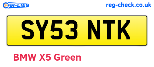 SY53NTK are the vehicle registration plates.