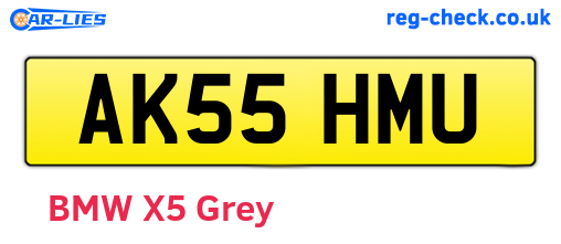 AK55HMU are the vehicle registration plates.