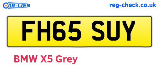 FH65SUY are the vehicle registration plates.