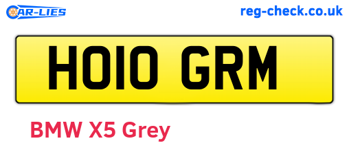 HO10GRM are the vehicle registration plates.