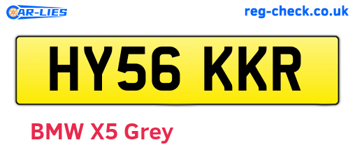 HY56KKR are the vehicle registration plates.