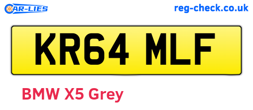 KR64MLF are the vehicle registration plates.