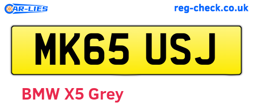 MK65USJ are the vehicle registration plates.