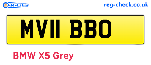 MV11BBO are the vehicle registration plates.