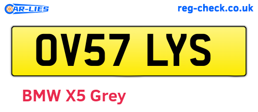OV57LYS are the vehicle registration plates.