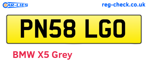 PN58LGO are the vehicle registration plates.
