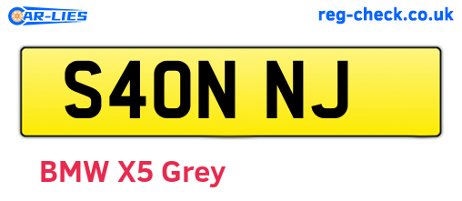 S40NNJ are the vehicle registration plates.