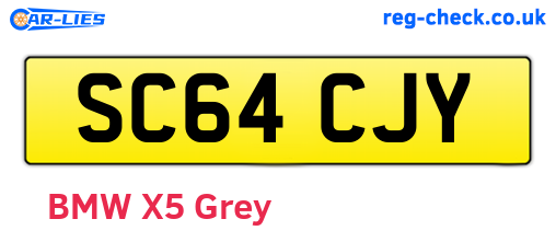 SC64CJY are the vehicle registration plates.