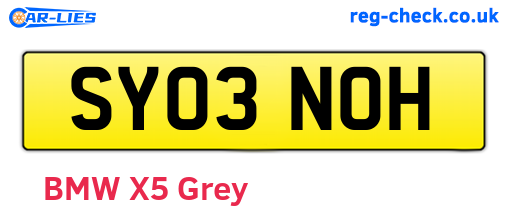 SY03NOH are the vehicle registration plates.
