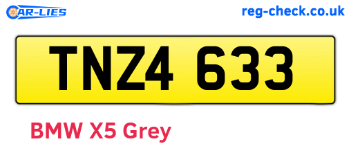 TNZ4633 are the vehicle registration plates.