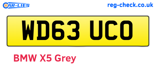 WD63UCO are the vehicle registration plates.