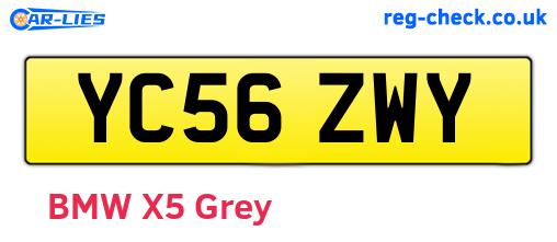 YC56ZWY are the vehicle registration plates.