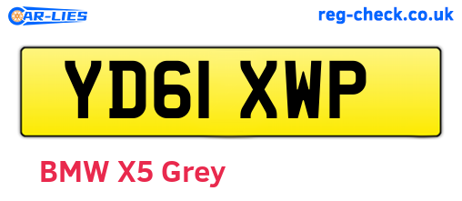 YD61XWP are the vehicle registration plates.