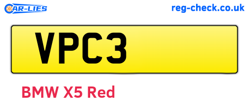 VPC3 are the vehicle registration plates.