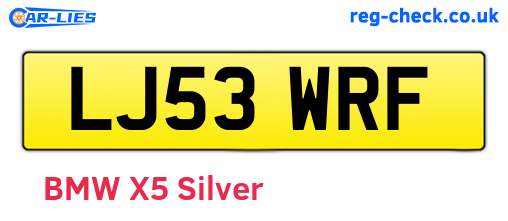 LJ53WRF are the vehicle registration plates.