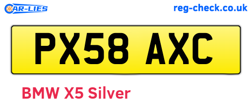 PX58AXC are the vehicle registration plates.