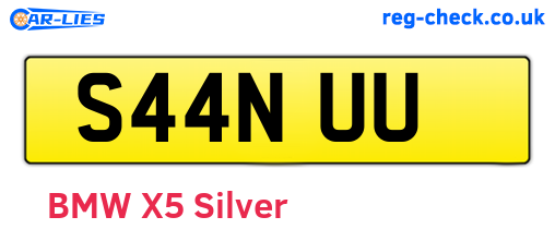 S44NUU are the vehicle registration plates.