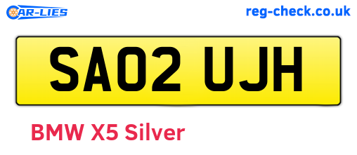 SA02UJH are the vehicle registration plates.