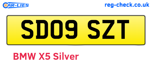 SD09SZT are the vehicle registration plates.