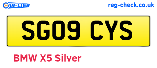 SG09CYS are the vehicle registration plates.