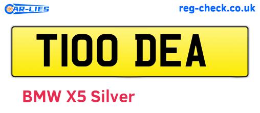 T100DEA are the vehicle registration plates.