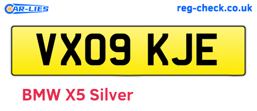 VX09KJE are the vehicle registration plates.