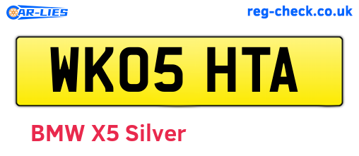 WK05HTA are the vehicle registration plates.