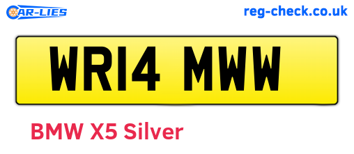 WR14MWW are the vehicle registration plates.