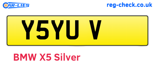 Y5YUV are the vehicle registration plates.