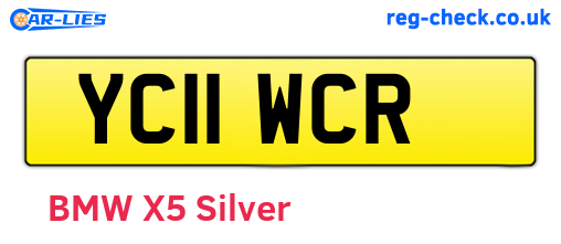 YC11WCR are the vehicle registration plates.
