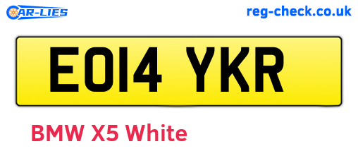 EO14YKR are the vehicle registration plates.