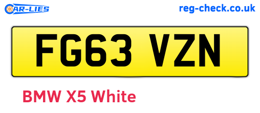 FG63VZN are the vehicle registration plates.