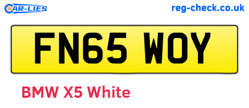 FN65WOY are the vehicle registration plates.