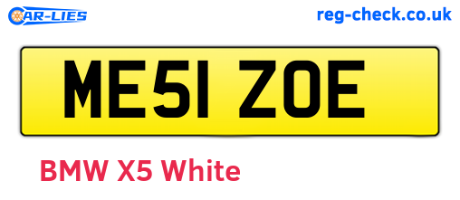 ME51ZOE are the vehicle registration plates.