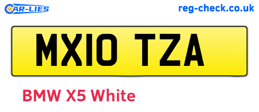 MX10TZA are the vehicle registration plates.