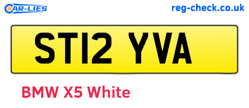 ST12YVA are the vehicle registration plates.