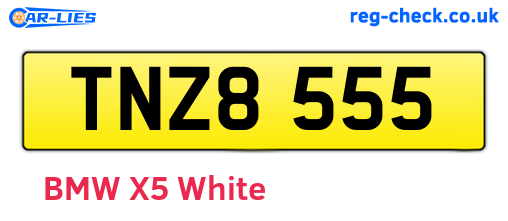 TNZ8555 are the vehicle registration plates.