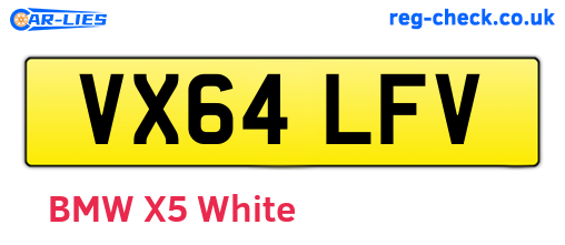 VX64LFV are the vehicle registration plates.