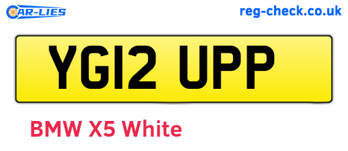 YG12UPP are the vehicle registration plates.