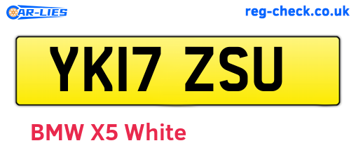 YK17ZSU are the vehicle registration plates.