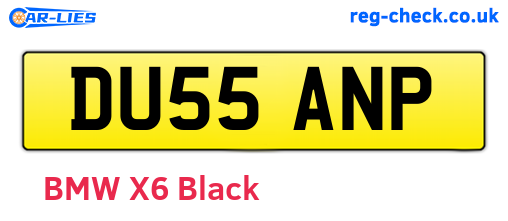 DU55ANP are the vehicle registration plates.