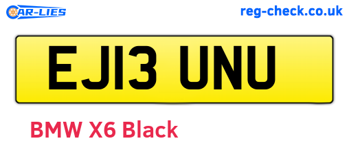 EJ13UNU are the vehicle registration plates.