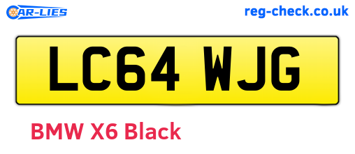 LC64WJG are the vehicle registration plates.