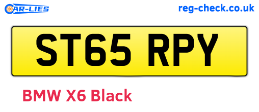 ST65RPY are the vehicle registration plates.