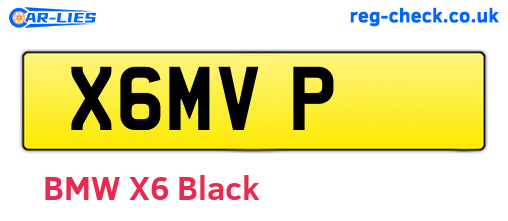 X6MVP are the vehicle registration plates.