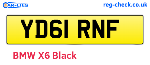 YD61RNF are the vehicle registration plates.
